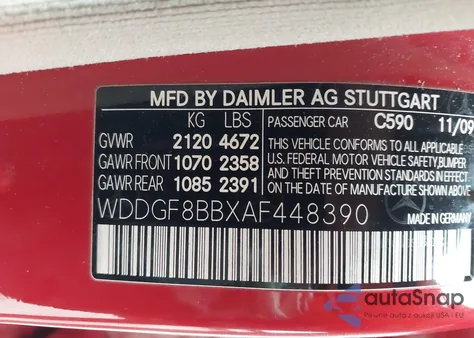 2010 Mercedes-Benz C 300 Sport 4Matic from USA, damaged, VIN WDDGF8BBXAF448390